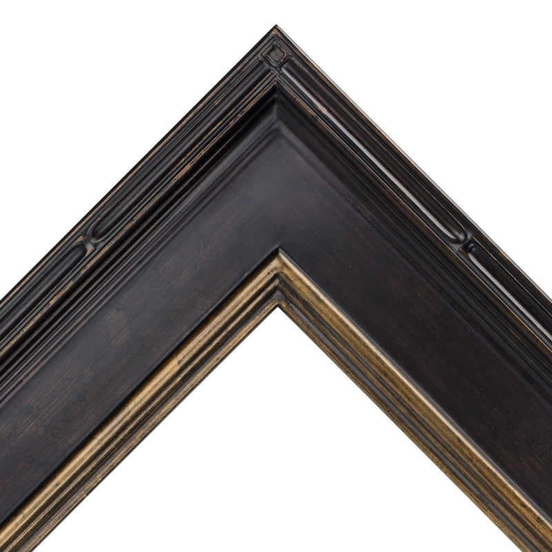 Creative Mark Museum Plein Aire Ornate Picture Frame - 9x12 - Antique Black W/Gold - Pack of 1, High-End Antique Style Frames - Open Back with No Glass or Backing - Image 3